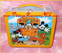 Image for Mickey Mouse & Friends “1960s Mickey’s School Days” Hallmark/Disney Lunchbox/Lunch Box Tin (Numbered Edition + COA) 1998 (Mint in Factory Sealed Packaging) <b><span style='color:red'>*****PRIORITY MAIL SHIPPING INCLUDED – DOMESTIC ORDERS ONLY!*****</span></b><span style='color:purple'>
